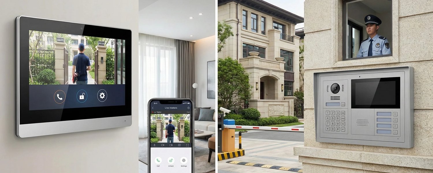 Görüntülü interkom monitörü ve mobil uygulamadan kapı açma